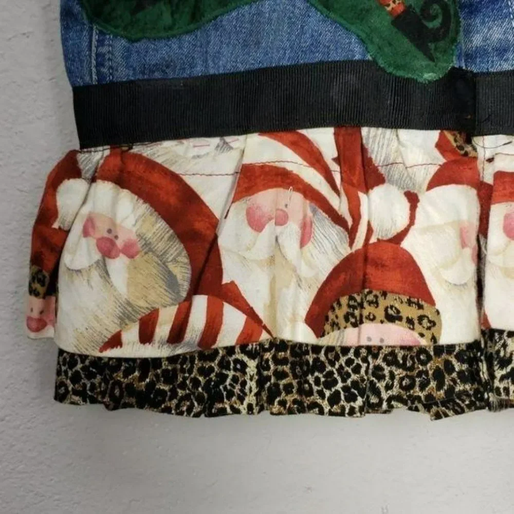 Baby Gap Santa Design Girls 12-18 Months Denim Overalls‎
